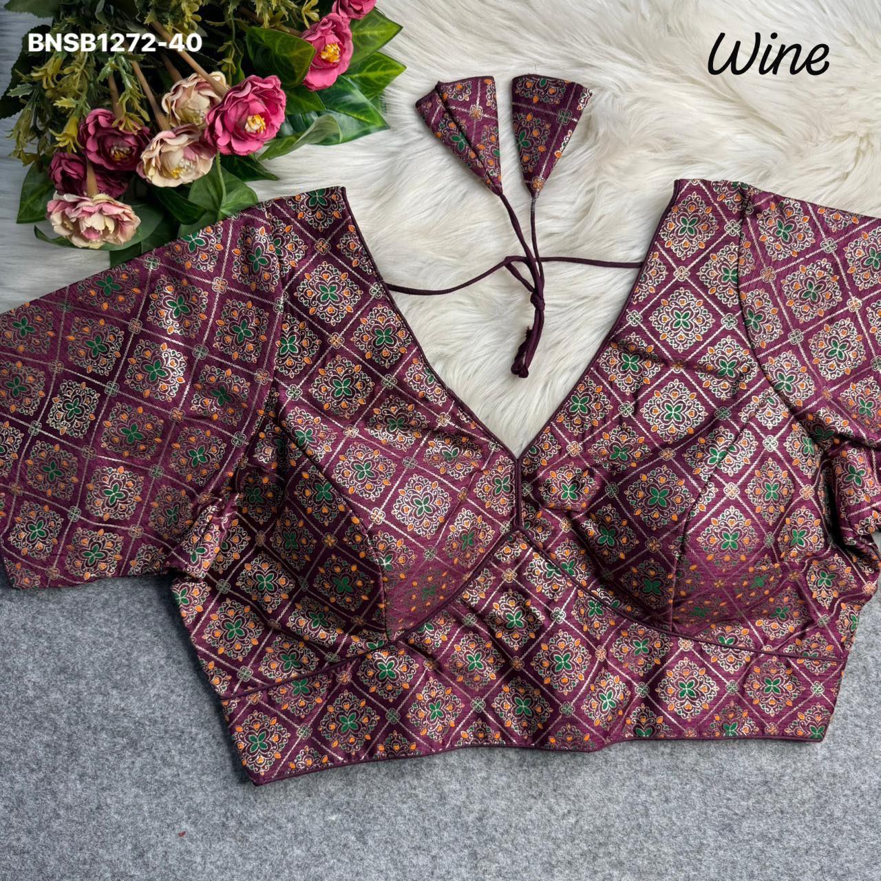 Sabyasachi-Inspired Patoda Print-Wine